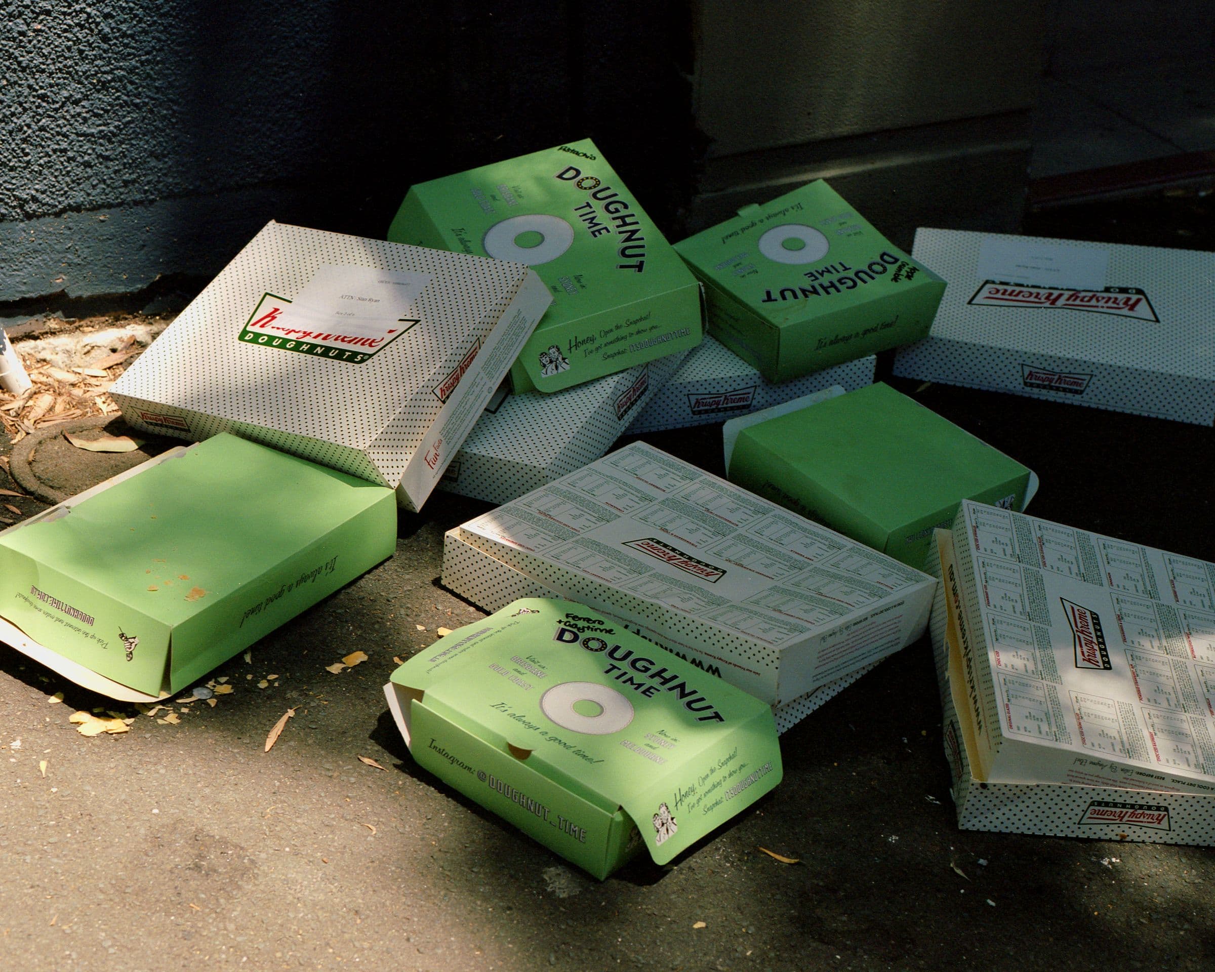 Pile of Donut Boxes in Surry Hills, 2016